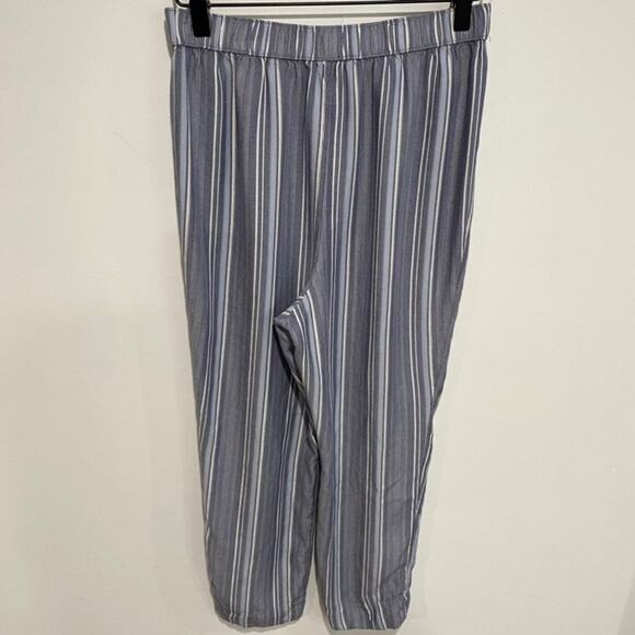 Hollister Blue Chambray Striped Tapered Pants Size Small - Picture 5 of 6